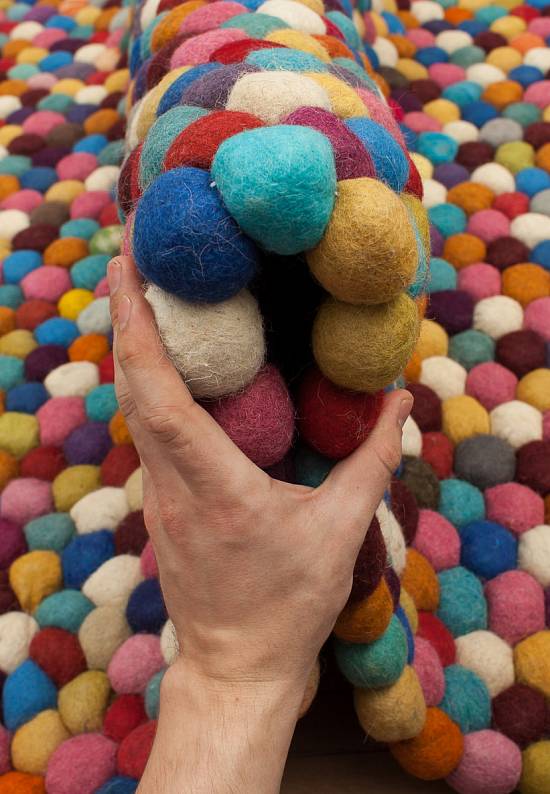 Ковер ручной работы с рельефом Pebble Rug-Multi