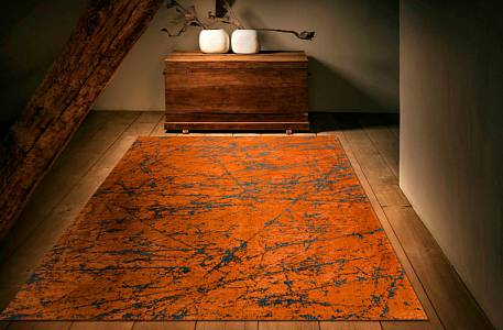 Оранжевые ковры в интерьере: яркие краски круглый год!