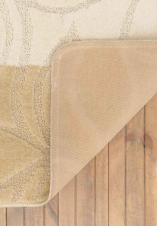 Бежевый комплект ковриков для ванной комнаты и туалета Erdek 2540 Beige BQ