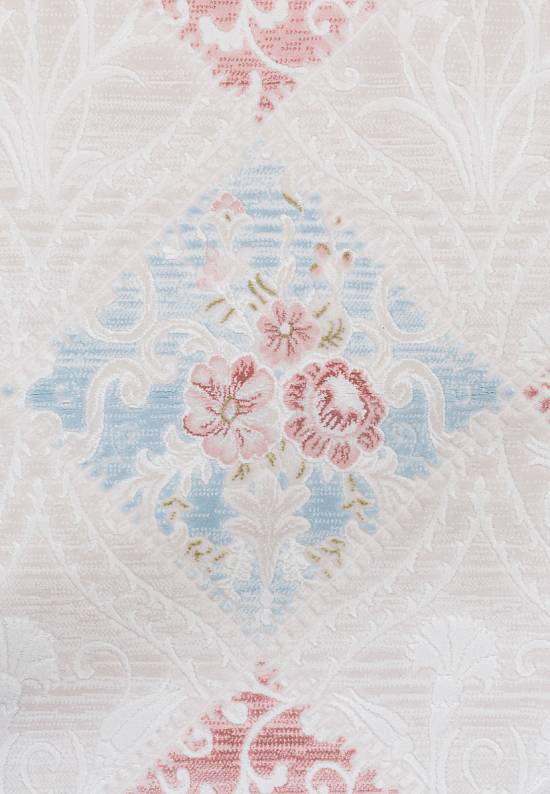 Акриловый ковер с бахромой MR0144-Ivory-D.Powder/Kemik-K.Pudra