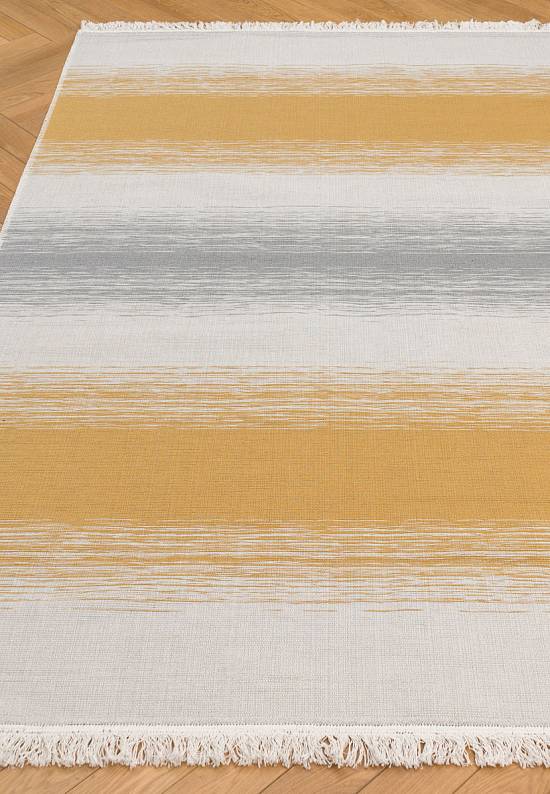 Двусторонний ковер из хлопка ARC 03 Grey Yellow