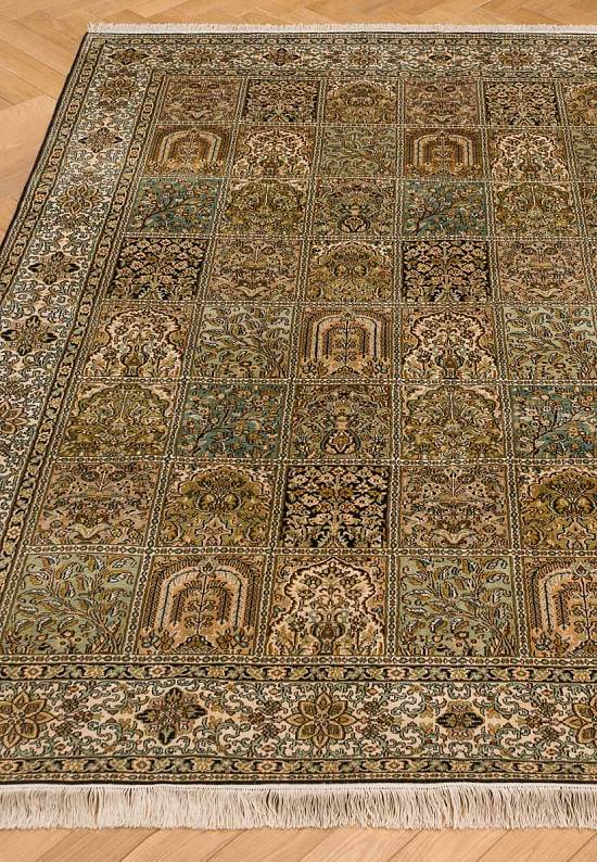 Шелковый ковер ручной работы 324750-Bakhtiari Beige/Blue