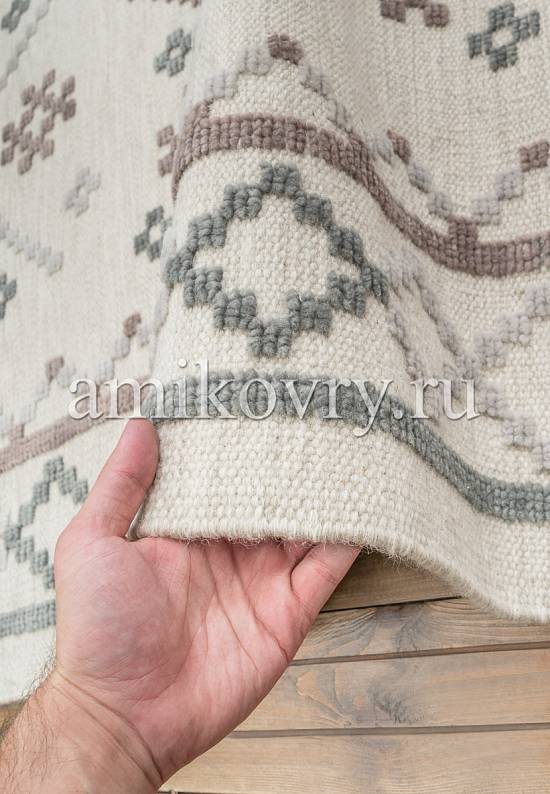 Шерстяной ковер Palanga-Grey-Beige
