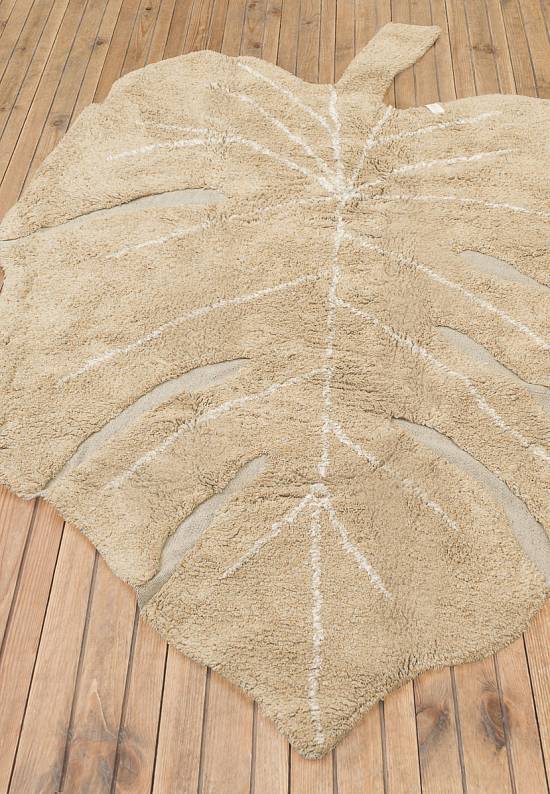 Детский стираемый ковер Monstera Olive