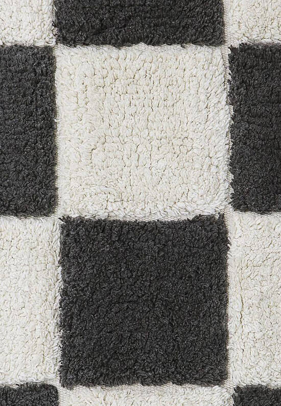 Детский стираемый ковер Chess Dark Grey