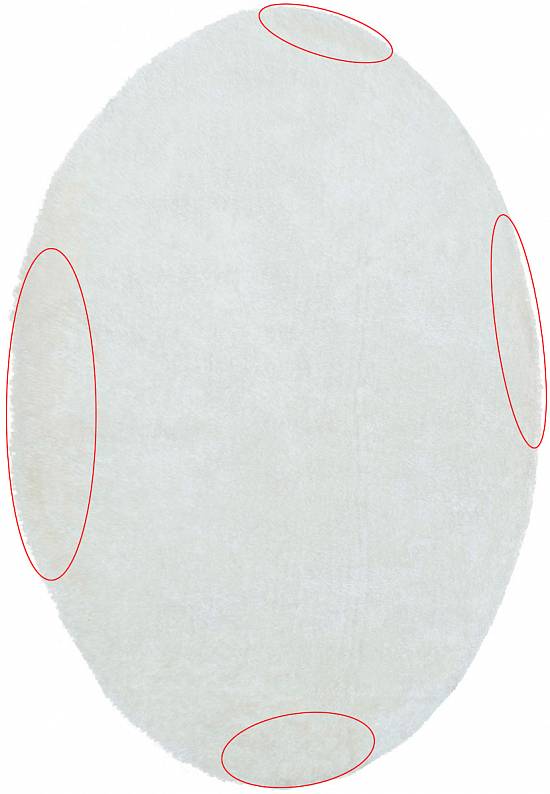 Мягкий ковер с длинным ворсом white-white discount40