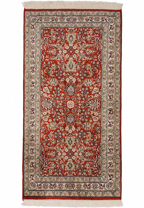 Шелковый ковер ручной работы из Индии 242102-Afshar red/beige