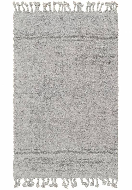 Серый коврик для ванной из хлопка Paloma-Light Gray