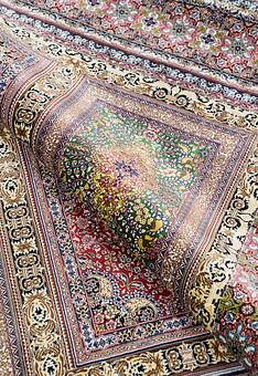 фактура ковра Ottoman Silk Farshineh-Dark Blue