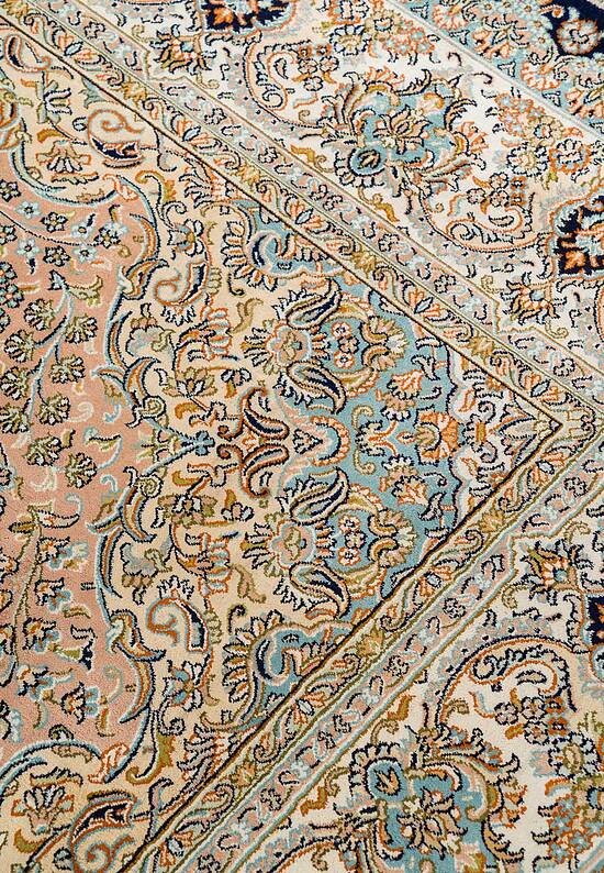 Шелковый ковер ручной работы IIST-GI7KKEKJ2 Kashan Blue