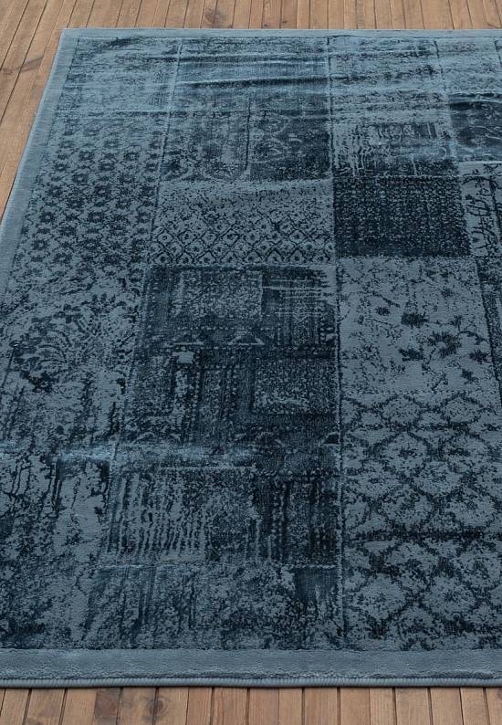 Турецкий ковер из хлопка и вискозы Patchwork Kurmay