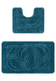 дизайн комплекта ковриков для ванной Confetti Bath Maximus Flora 2569 Ink Blue BQ