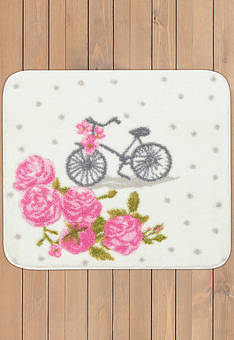 Коврик для ванной Confetti Bath Bella Vintage Bike 05 Dark Pink квадрат