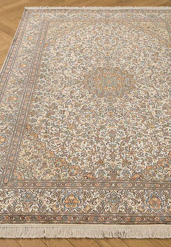 Шелковый ковер ручной работы IIST-GI75KE5ZZ Kashan Cream
