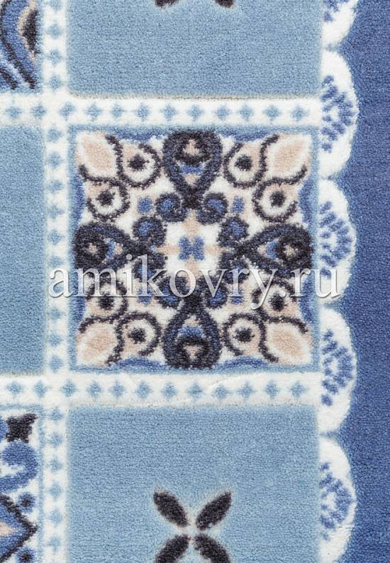 Голубой коврик для ванной Ceramic 01 Blue