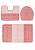 Комплект ковриков для ванной и туалета Edremit 2580 Dusty Rose BQF