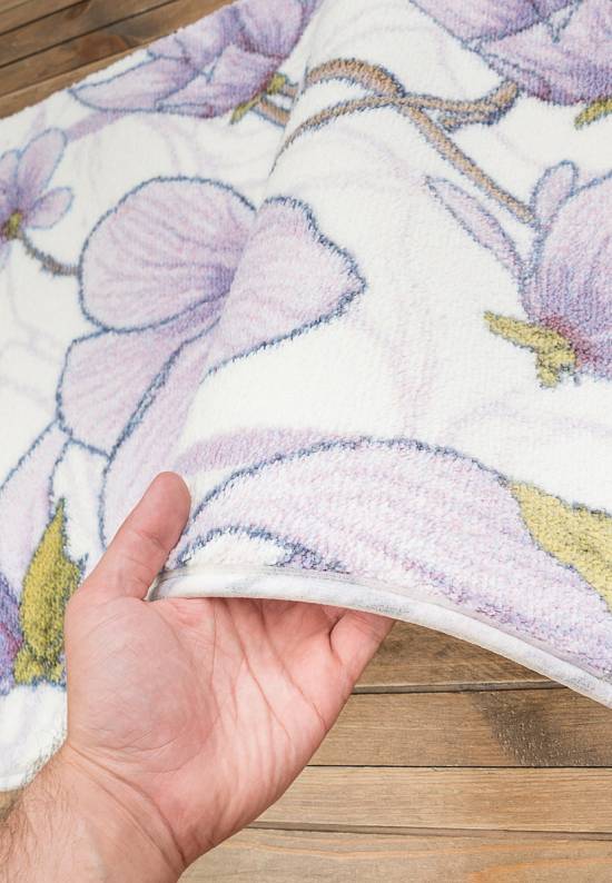 Светлый коврик для ванной  Interlace 01 Lilac