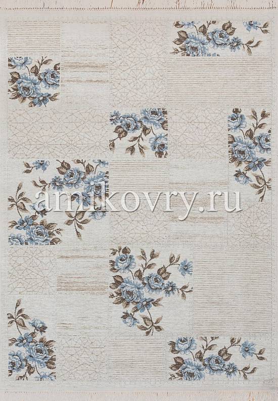 Турецкий безворсовый ковер из акрила 1801 Blue