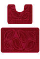 Комплект ковриков для ванной Confetti Bath Maximus Flora 2577 Burgundy PS