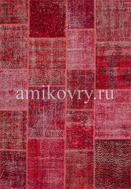 Безворсовый ковер-пэчворк ручной работы 013-Ribbon Red discount2