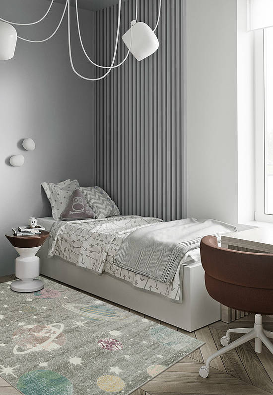 Недорогой современный ковер F271-Gray