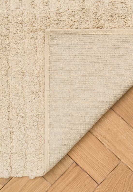 Бежевый коврик для ванной из хлопка Jan-Beige