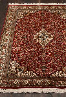 ковер в перспективе против ворса Cashmir 244168-Keshan red/beige