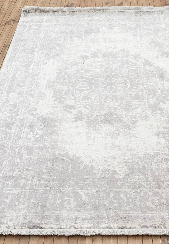 Ковер из шерсти с вискозой 2002-Light Grey