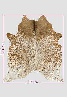 размер натуральной шкуры коровы Соль/перец чёрно-белая 1050