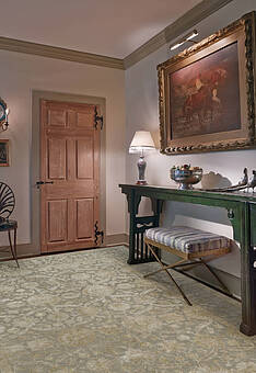 ковер в интерьере Kashan gold Grey Ashwood