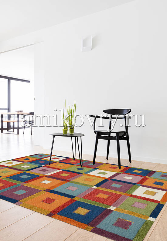 Современный ковер ручной работы из Турции 7577-Multy