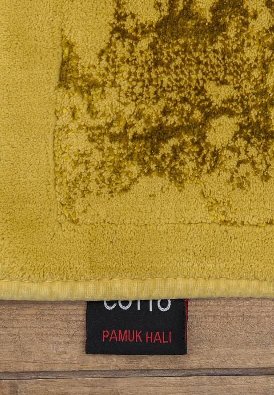 Турецкий ковер из хлопка и вискозы Patchwork Mustard