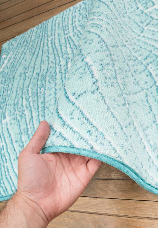 Комплект ковриков для ванной и туалета Lumber 02 Turquoise