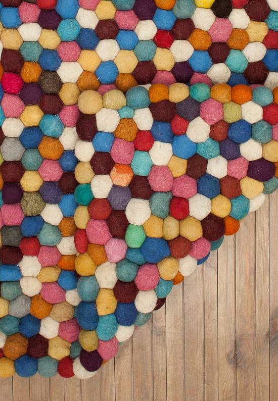 Ковер ручной работы с рельефом Pebble Rug-Multi