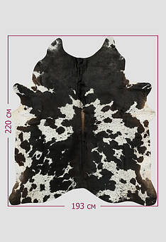 размер натуральной шкуры коровы Триколор экзотик 1179