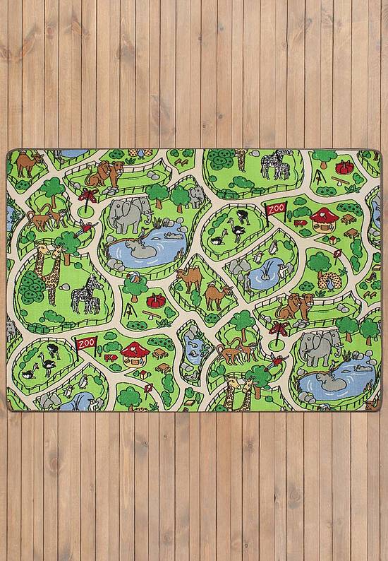 Детский игровой коврик с дорогой Zoo goriz-G4