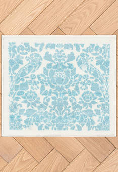 Коврик для ванной Confetti Bath Bella Stencil 01 Ancient Blue квадрат