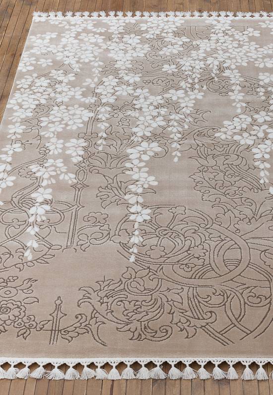 Турецкий синтетический ковер 12678-Cream-1