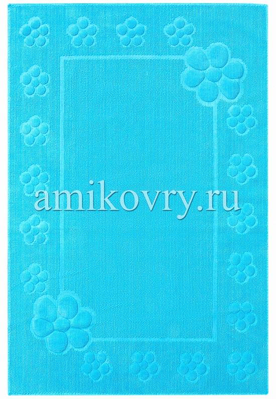 Бирюзовый коврик для ванной из хлопка SCTN 10/2-Turquoise