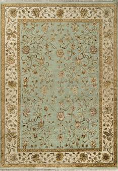 дизайн ковра Kashan gold 103 Green Ivory