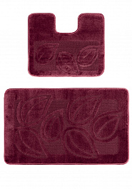 дизайн комплекта ковриков для ванной Confetti Bath Maximus Flora 2576 Aubergine BQ