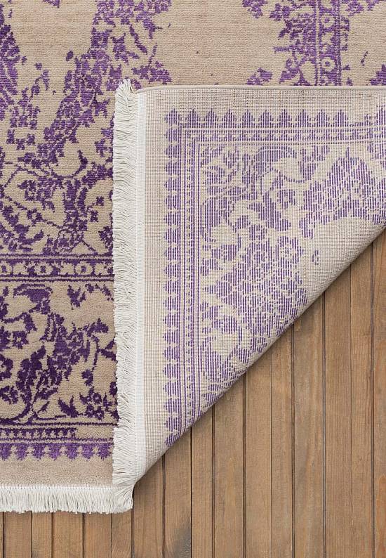 Ковер из шерсти с вискозой 610-Beige Purple