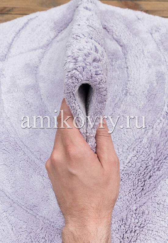 Сиреневый комплект ковриков для ванной комнаты и туалета Waves-Lilac