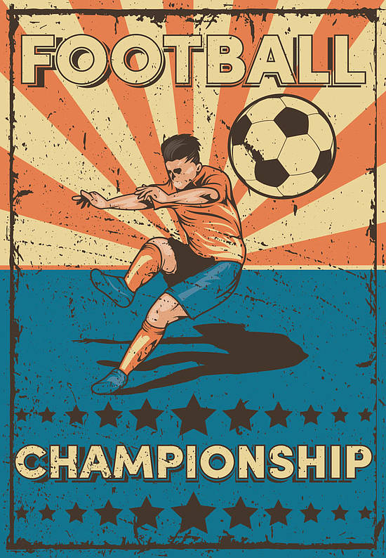 Безворсовый ковер для подростка Football