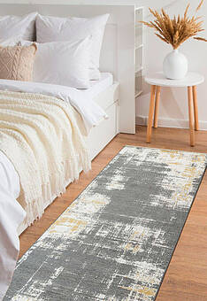 безворсовый ковер в интерьере Machka Duo 2840 Mustard