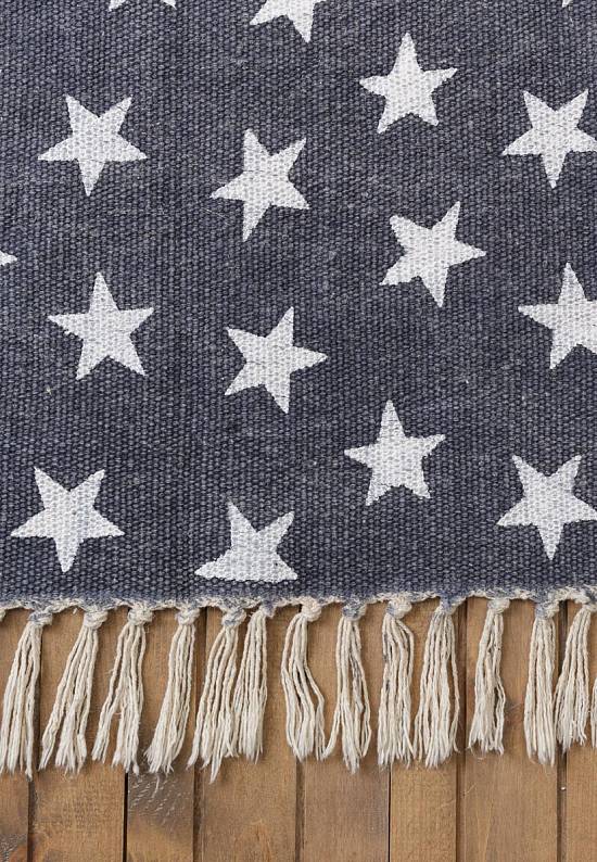 Безворсовый ковер из хлопка JHC-26 with stars and stripes