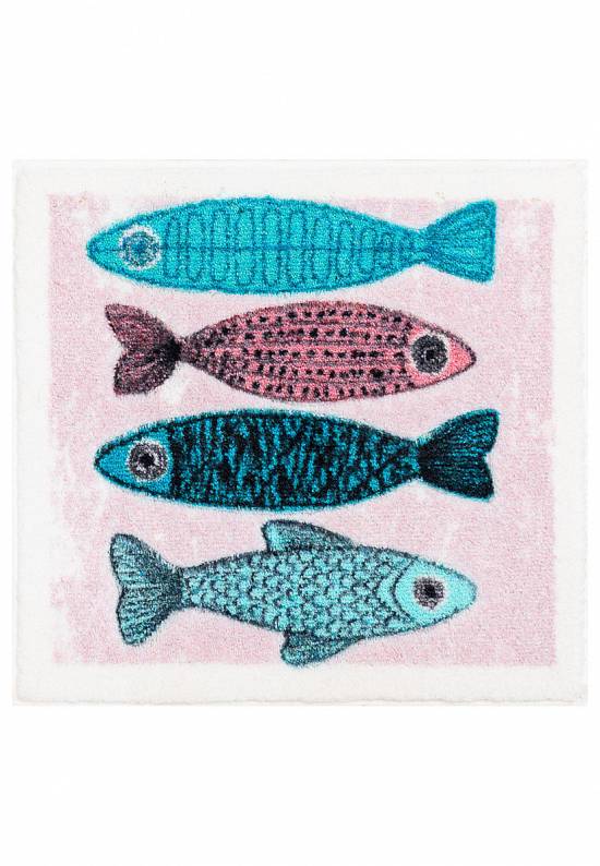 Квадратный коврик для ванной Fishy 02 Pink