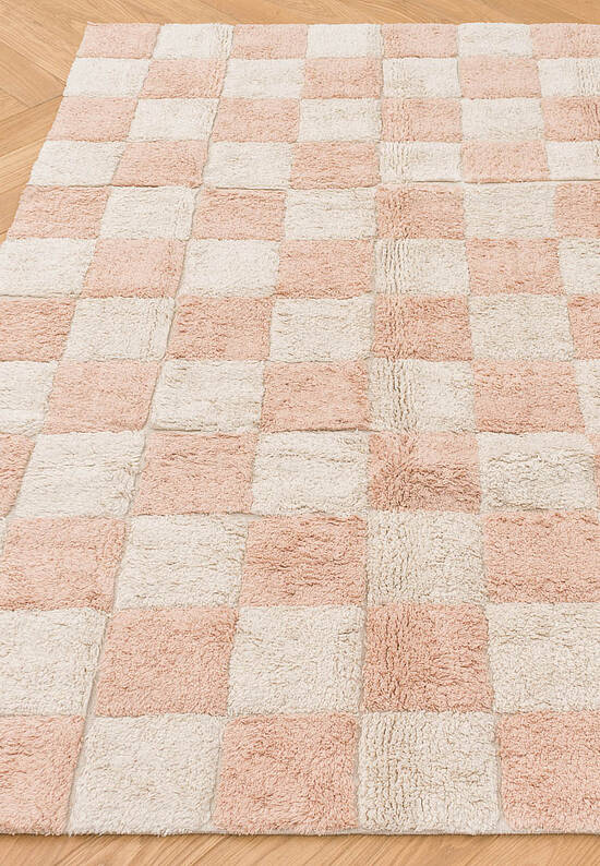 Детский стираемый ковер Chess Pink