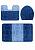 Комплект ковриков для ванной и туалета Sariyer 2582 Dark Blue BQF