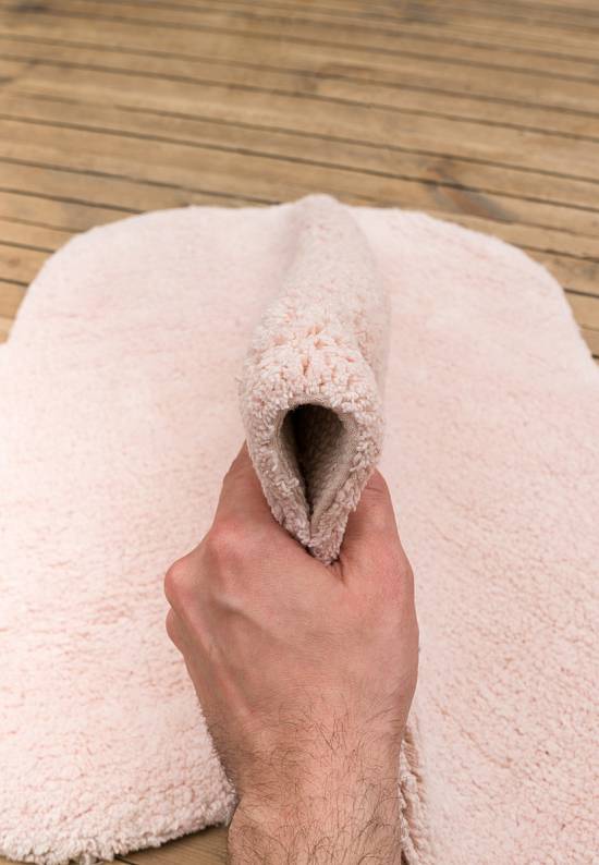 Розовый коврик для ванной из хлопка Cloud-Powder